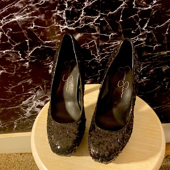 Jessica Simpson Shoes - Black platform style heels, very contemporary and fun!